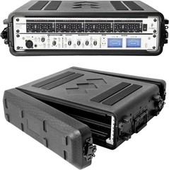6U Rack Case Shallow 12/17″ Deep Flight Case Shock Mount for Amplifier Pro Audio