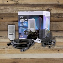 Open Box MXL 990 Complete Microphone Recording Bundle Shockmount Pop Filter XLR