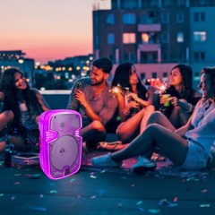 Transparent Shell 8″ Bluetooth Speaker Powerful Bass Audio Wireless Sound System