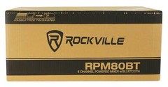 Rockville RPM80BT 2400w Powered 8 Channel Mixer/Amplifier w/Bluetooth/EQ/Effects