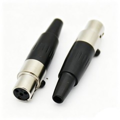 4,Mini XLR Connector Female Microphone End TA4F 4 Pin Panel Mount XLR Plug