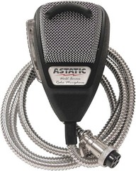 Astatic 636LSE 302-10001SE 4-Pin Noise Canceling CB Radio Microphone Silver