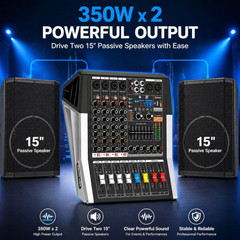 4-channel power amplifier mixer, 99DSP effects, Bluetooth, USB interface