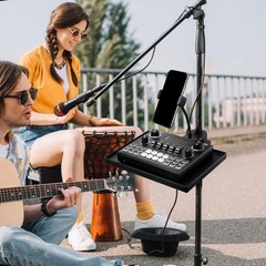 10.6×8 Inch Microphone Stand Tray Phone Holder Crab Clamp Live Stream Karaoke