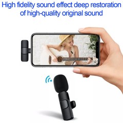 Lavalier Microphone Wireless Audio Video Recording Mini Mic For Android/iPhone