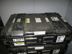 Rackmount 04U x24 Slide Out General Dynamics Composite Shock Rack Black Case