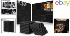80 Pack Sound Proof Foam Panels for Studio Recording and Home Acoustic Treatment