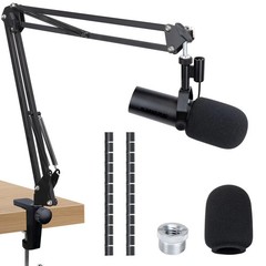 SUNMON Shure SM7dB Boom Arm Mic Stand – Mic Boom Arm with Foam Mic Cover Comp…