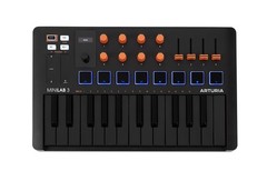 Arturia MiniLab 3, 25 Slim-Key USB-C Midi Controller with 5-Year Warranty, 8…