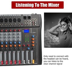 Pro 16 Channel Power Mixer Audio Mixing Console 16 DSP w/USB 110-220V Bluetooth