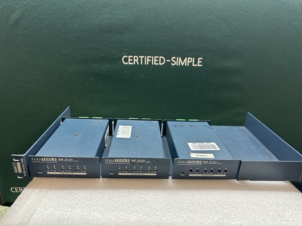 Lot of 3 Tiny Tools 2×6 Distribution Amplifier Tools-Audio Distribution