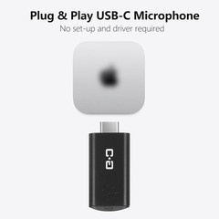 USB-C Mini Microphone for MacBook & Mac Mini – Clear Audio, Plug & Play