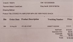 RadioShack MPA-200 Stereo Power P.A. Amplifier (100 Watt) Rack Mount