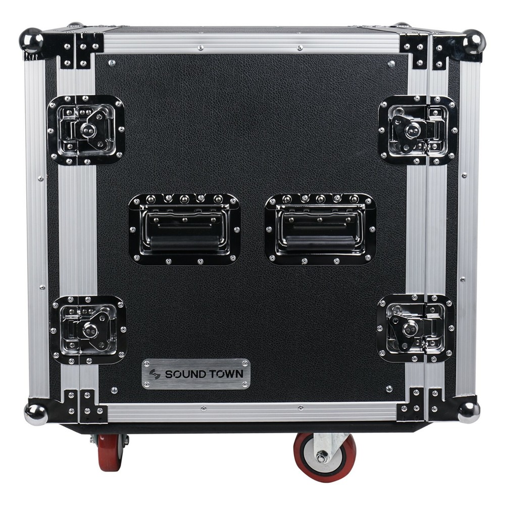 Sound Town 12U Rack Case,12 Space 21” Depth Plywood Metal Corners (STRC-12UW)