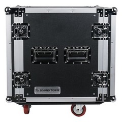 Sound Town 12U Rack Case,12 Space 21” Depth Plywood Metal Corners (STRC-12UW)
