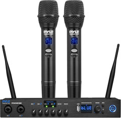 Digital Wireless Microphone System with Bluetooth – Includes 2 Dynamic UHF Handh