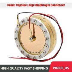 34mm Capsule Large Diaphragm Condenser Mic Capsule Double Sided Gold-Plated pe66