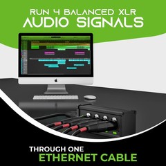 4-Channel XLR/DMX to RJ45 Ethernet Extender for Live Sound & Lighting