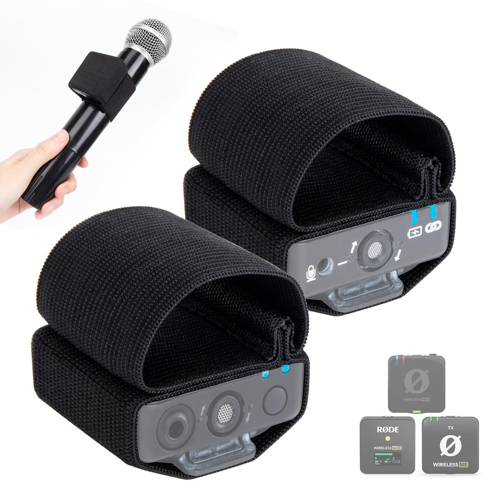 SUNMON Hand Microphone für Rode Wireless Go 2 / Pro / ME, 2 Stück-Schwarz