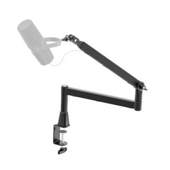 BASN Low Profile Microphone Boom Arm Stand with Desk Clamp – Rotatable &