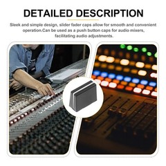 10Pcs Durable ABS Slider Caps for Dj Console Mixer Fader Knobs Black