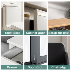 200pcs Cabinet Door Bumpers Clear Self Adhesive，0.4inch Diameter Rubber D