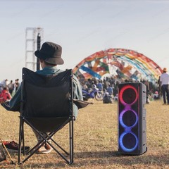 Triple 10″ Woofer 4000W Bluetooth Speaker Rechargable For Party FM Karaok DJ AUX