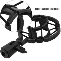 1pc Condenser Microphone Shock Mount Recording Mic Holder Black – NEW