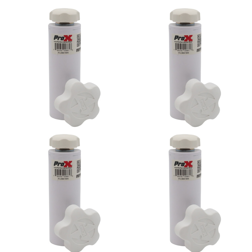 4ProX White Universal Compact Single Stud Lighting Mount for Most Speaker Stands