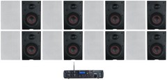 Rockville Rock Zone 8 Channel Multi Room Home Receiver+16) 6.5″ In-Wall Speakers