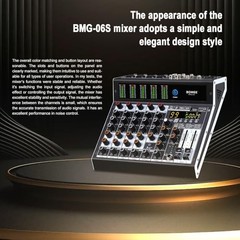 BOMGE 6 Channel Audio Mixer 99 DSP Bluetooth USB