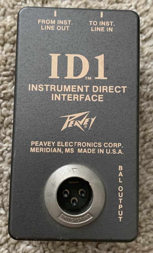 Peavey Instrument Direct interface ID1 Made In The USA