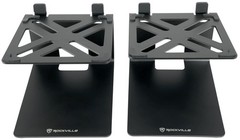 Rockville SR4 Speaker Riser Stands Pair for 2″ to 4″ 6.35″ D x 5.5″ W, Black