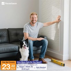 6 Pack Minimalist Acoustic Panels 23.6×23.6 Inch Sound Absorbing Wall Decor for