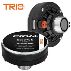 2x PRV Audio D270Ph-S 1″ Phenolic Driver 150 Watts 8Ω + 2x WG11-25 Black Horns
