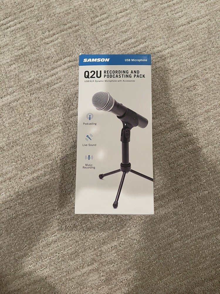 Samson Q2U Dynamic USB Microphone Recording and Podcasting Pack (Black)