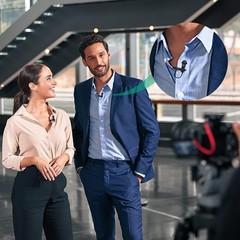High-Sensitivity Omnidirectional Lavalier Mic Duo – Perfect for Vlogs & Lectures