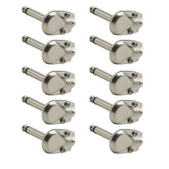 10x Lot Pancake 1/4″ Inch 6.3mm Right Angle 90 Degree Audio Mono Male Jack Plugs