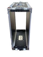 LASE Pro 4U Space 28″ Deep ATA Style Amp Rack Flight Case Chrome Unassembled