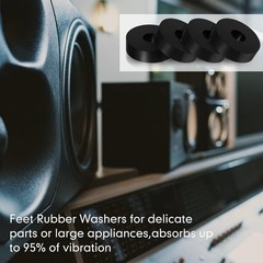 Mechanical Vibration Damping Pads, 1.5 Inch Rubber Washers for Audio Equipment