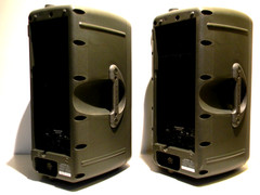 One Pair Mackie SRM 450 Powered Active PA Speakers W/Mackie Gig Bags, Cords, Man