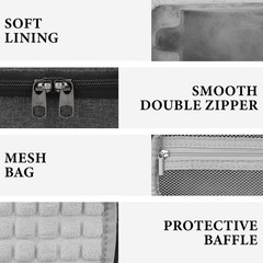 Geekria Microphone Case for Hollyland Lark M2S Charging Case (Grey)
