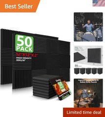 Professional Soundproofing Foam Panels 50-Pack – Ideal for Recording Studios