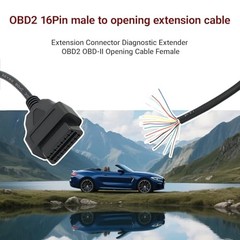 16 Pin 1 PC OBD OBDII OBD2 Female Connector Car Diagnostic Extension Cable