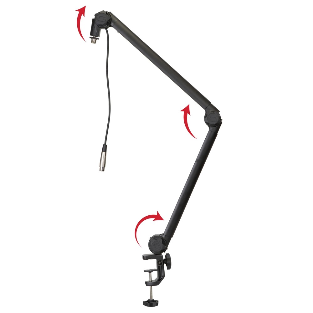Gator Frameworks Desktop Microphone Stand with 360 Degree Rotation and XLR Cable
