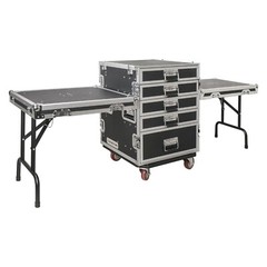 Sound Town 5-Drawer Stage / Studio Storage Road Case w/Two Tables STRC-PROW2T5D