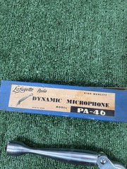 Vintage 1960s Lafayette Radio Dynamic Microphone PA-46 With Original Box