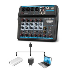 Professional Bluetooth 6 Channel Mixer Live Audio Sound Mixing Console USB 110V