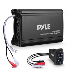 Pyle 4 Channel Waterproof Rated Marine Amplifier, 600 WATT Max Pro Black