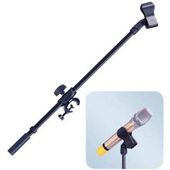 55CM Rotating Microphone Stand Crossbar Arms Mic Clip Phone Holder Extension Bra